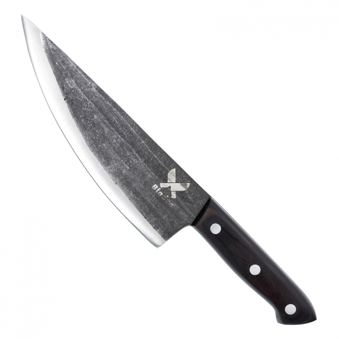 Razor II Kés, konyha és kemping, kalapált hammerhead, 3Cr13 acél, Pakka fa nyél, 33 cm [1]