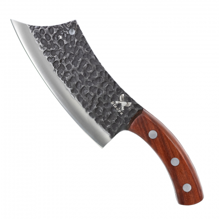 Bárdok kemping - Angus bárd, konyha és kemping, kalapácsolt hammerhead, acél 4Cr13Mov, vörös szantálfa nyél, 26 cm
