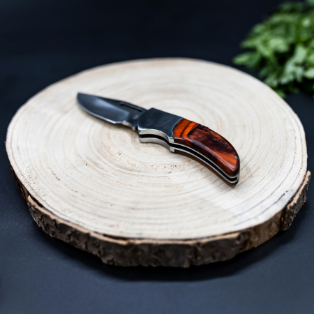 Snout szebkes, kempingezés és túrázás, Acél 7Cr13, Rózsafa nyél, 16 cm [3]