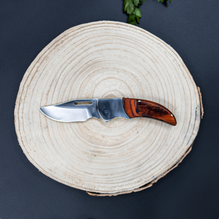 Snout szebkes, kempingezés és túrázás, Acél 7Cr13, Rózsafa nyél, 16 cm [2]