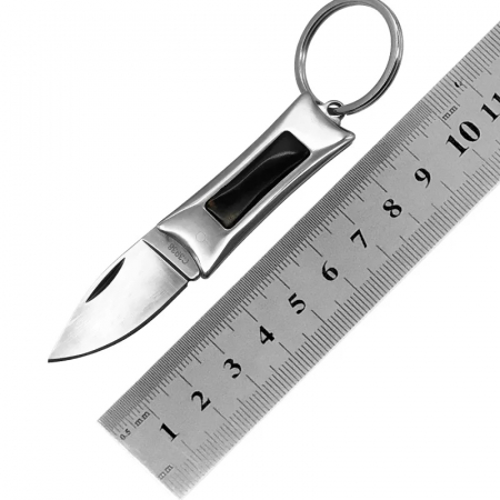 Clipper kulcstartó mini zsebkés, kempingezés és túrázás, rozsdamentes acél 440C, 9,5 cm [1]