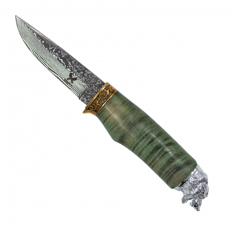 Bushcraft kések - Wolf kés, vadászat és bozótmesterség, VG10 Damascus Steel