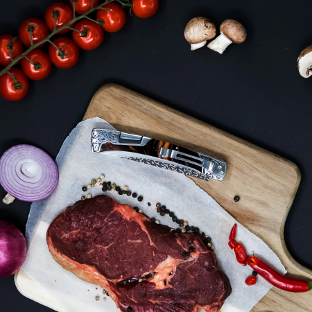 Hassan II zsebkés, kempingezés és túrázás, Rozsdamentes acél 440B, 24 cm [3]