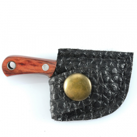 Mini kulcstartó Kés, damaszkuszi mintás kivitel, fa fogantyú, tok és doboz mellékelve, Blades®