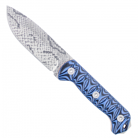 Bushcraft kések - Python kés, vadászat és bozótmesterség, lézeres bevonat, rozsdamentes acél 440B, micarta nyél, 23,5 cm