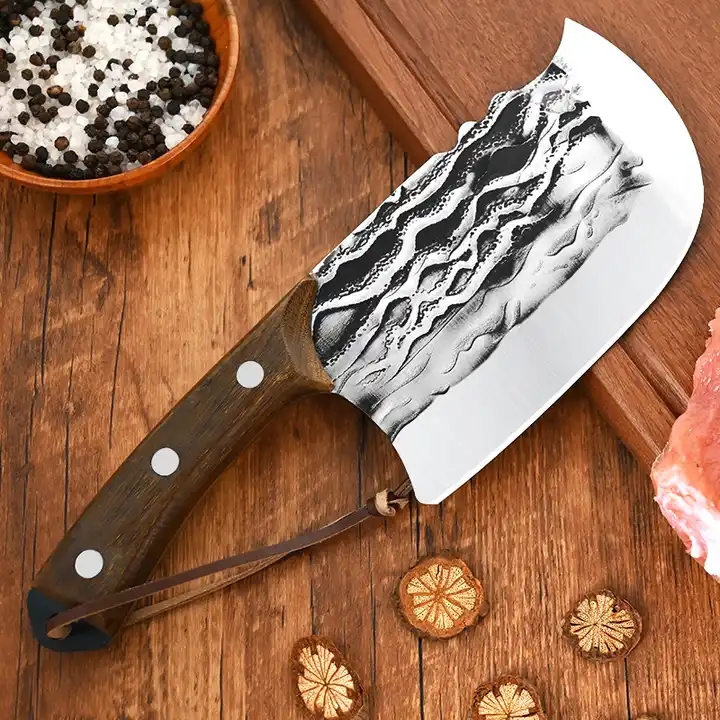 Bushwhack Cleaver, konyha és kemping, hullámos felület, 5Cr13Mov acél, rózsafa fogantyú, 27,5 cm [1]