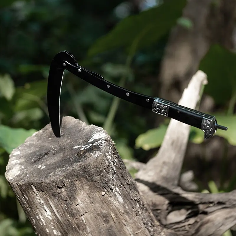 Edge fejsze, kempingezés és túrázás, 3Cr13 acél, ébenfa nyél, 37 cm [5]