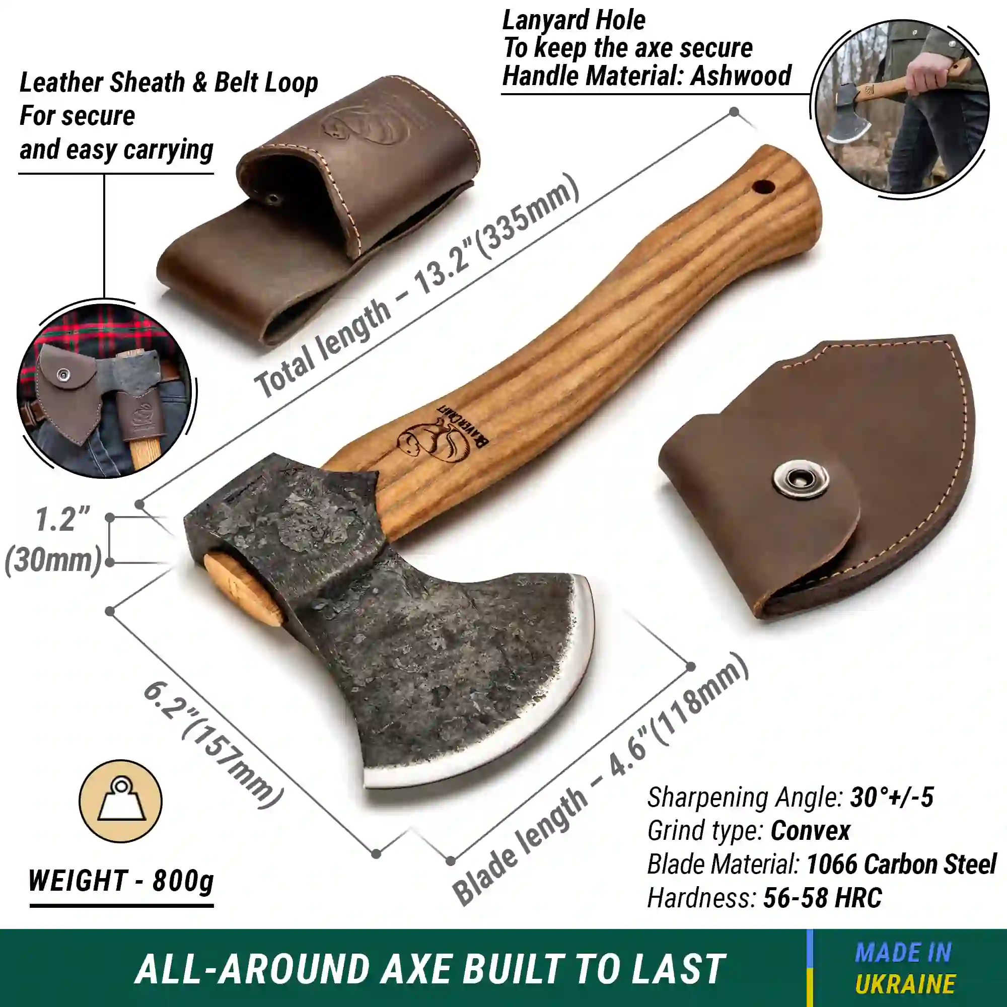 AX3 – Secure Bushcraft pentru Crapat Lemne, 33.5 cm [2]