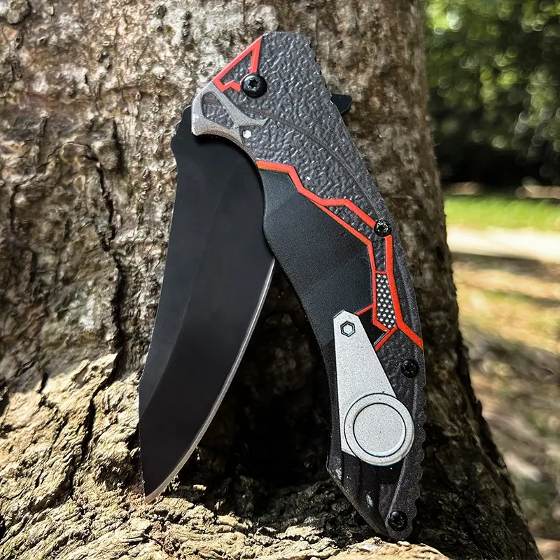 Briceag EDC04, Camping & Drumetie, Otel Inoxidabil 440C, Maner Aluminiu 3D Print, 22 cm [7]