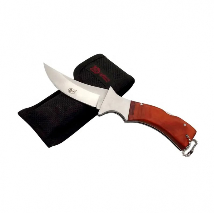 Briceag EDC10, Camping & Drumetie, Otel Inoxidabil 7Cr13Mov, Maner Lemn Rosewood, 16 cm [5]