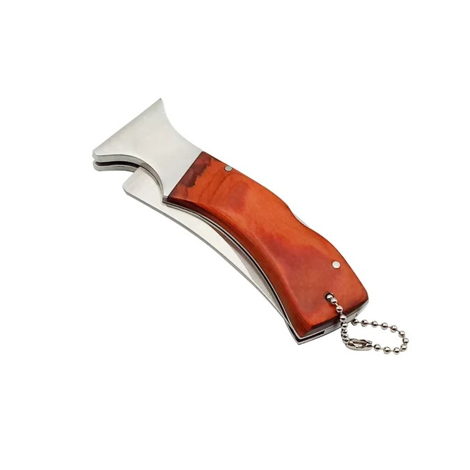 Briceag EDC10, Camping & Drumetie, Otel Inoxidabil 7Cr13Mov, Maner Lemn Rosewood, 16 cm [4]