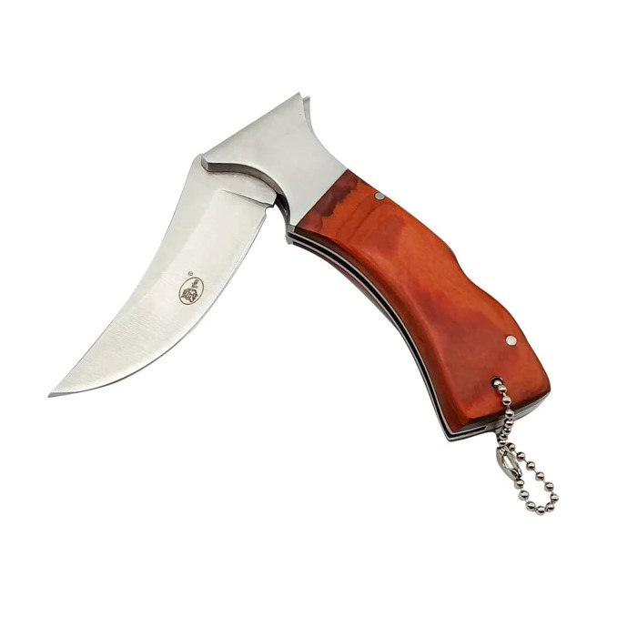 Briceag EDC10, Camping & Drumetie, Otel Inoxidabil 7Cr13Mov, Maner Lemn Rosewood, 16 cm [3]