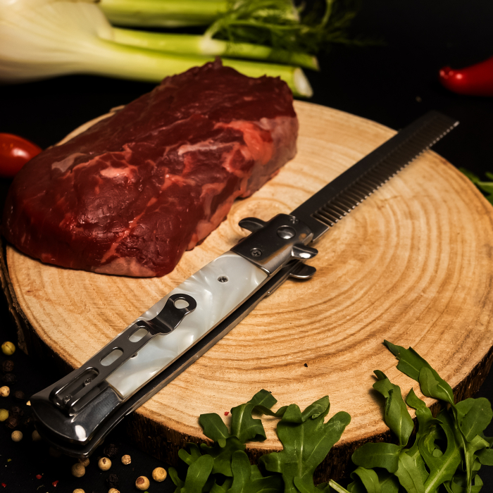 Briceag Pieptan AKC Alb, Inox 420, Maner Rasina, 23 cm [3]