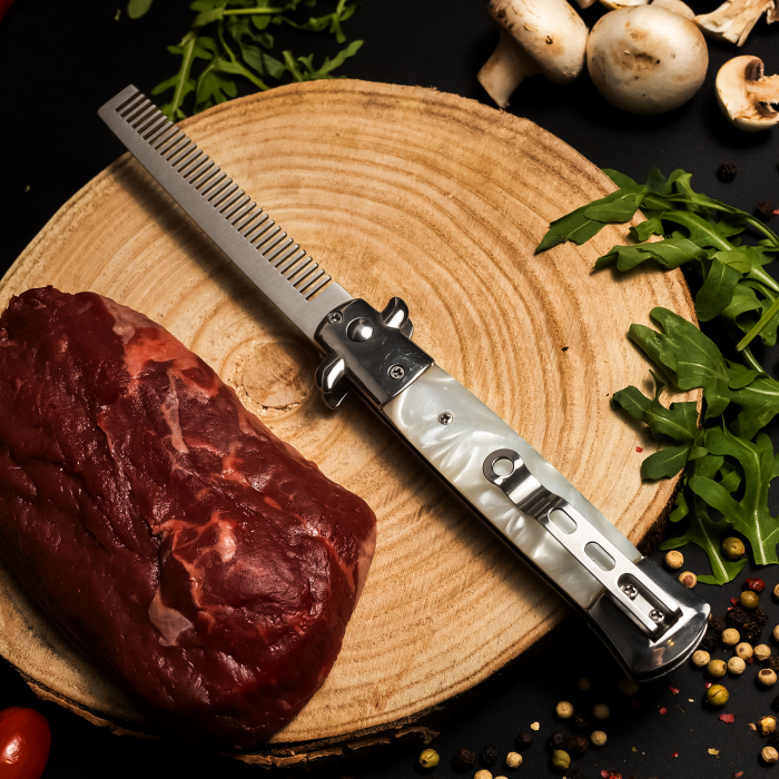 Briceag Pieptan AKC Alb, Inox 420, Maner Rasina, 23 cm [5]