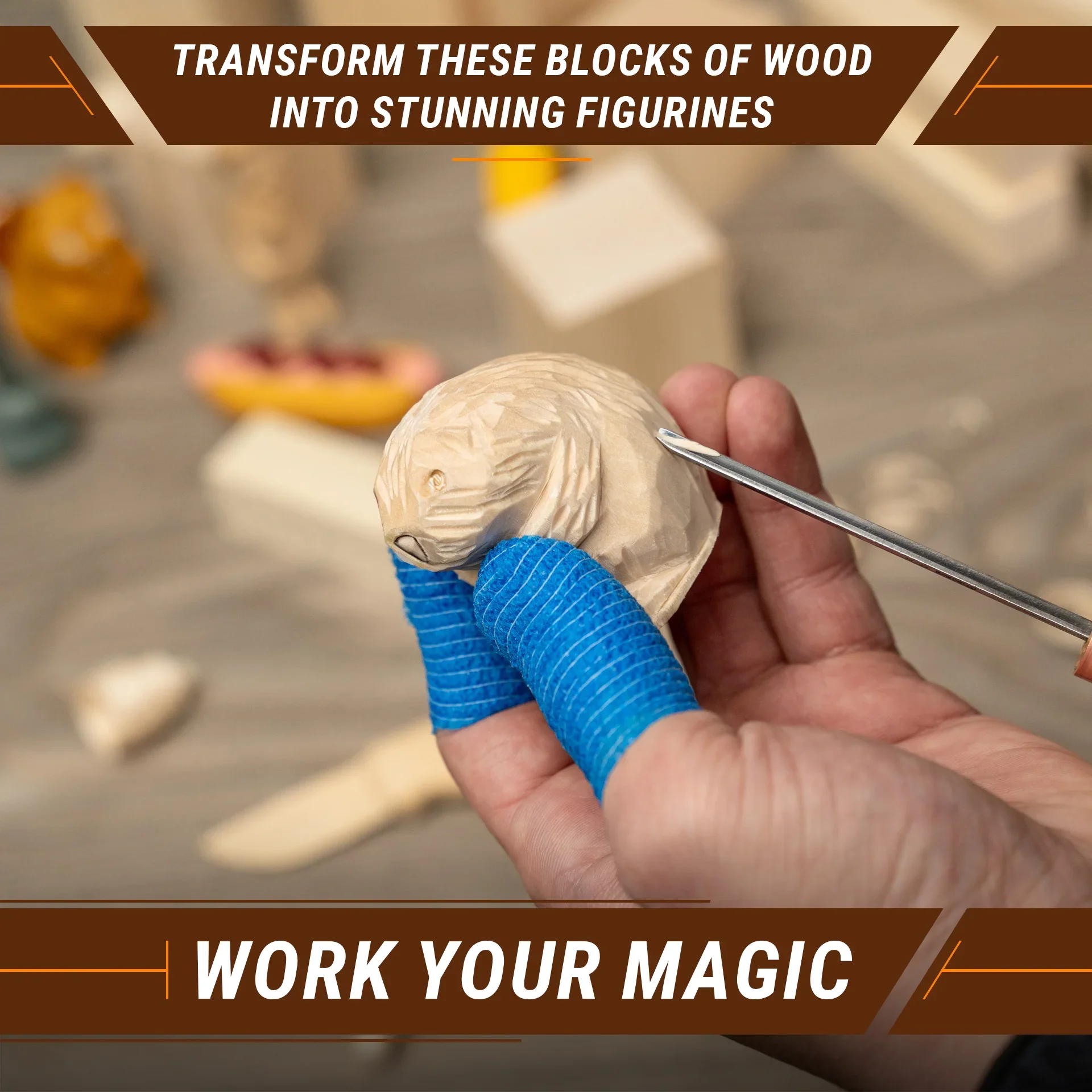 BW18 - Set 18 Blocuri din Lemn de Tei pt Sculptat [7]