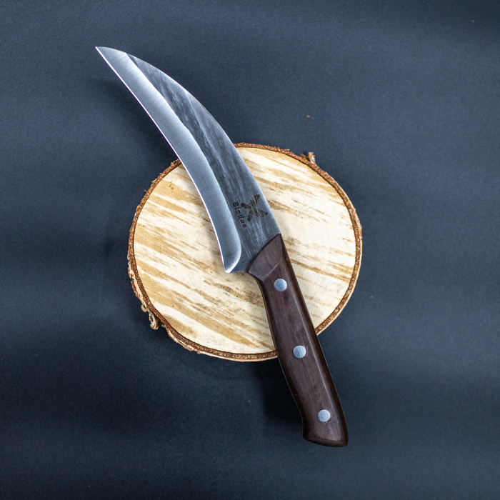 Cutit Crow, Vanatoare & Bushcraft, Finisaj Wave, Otel 5Cr15, Maner Lemn Wenge, 26.5 cm [2]