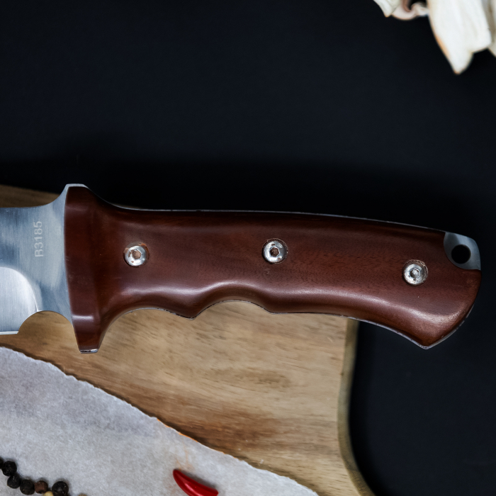Cutit Dominus, Vanatoare & Bushcraft, Otel Inoxidabil 7Cr13, Maner Redwood, 28 cm [4]