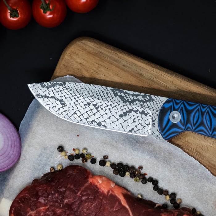 Cutit Python, Vanatoare & Bushcraft, Finisaj Laser, Otel Inoxidabil 440B, Maner Micarta, 23.5 cm [3]