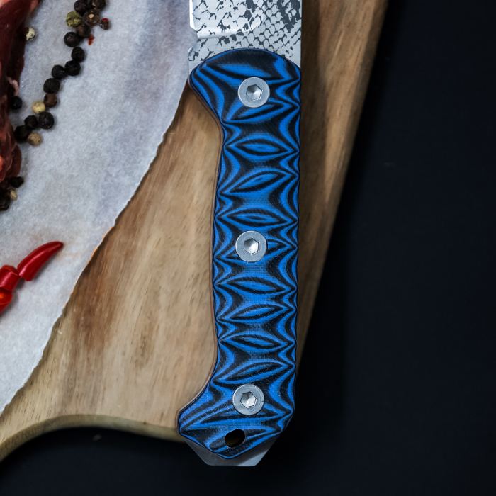 Cutit Python, Vanatoare & Bushcraft, Finisaj Laser, Otel Inoxidabil 440B, Maner Micarta, 23.5 cm [5]