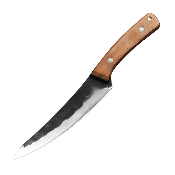 Cutit Subtility, Bucatarie & Camping, Finisaj Hammered, Otel 4Cr13, Maner Lemn Sapele, 26.5 cm [2]