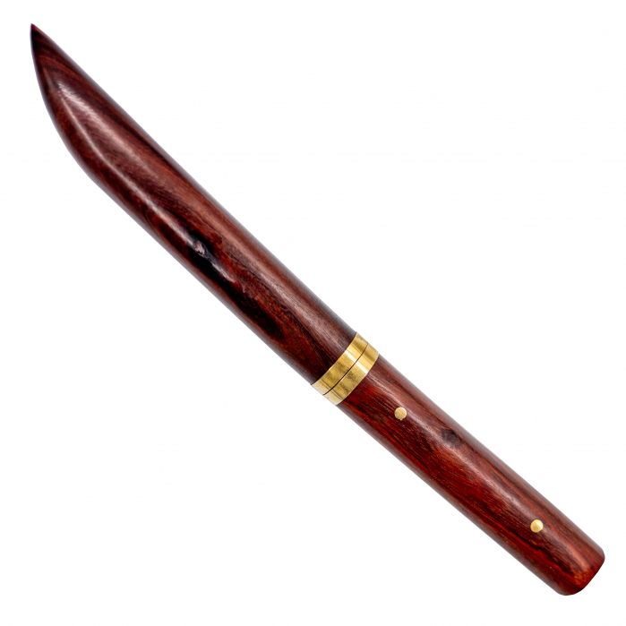 Cutit Tanto Mini Luxury, Bucatarie & Camping, Otel Damasc VG10, Maner Red Wood, 19,5 cm [3]