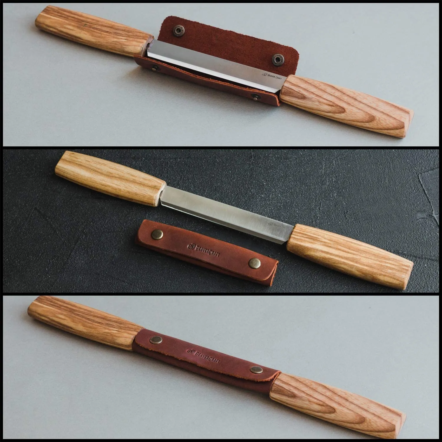 DK2S – Cutit de Tras pt Cioplire, Teaca Piele [6]