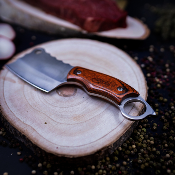 Mini-Satar Rabbit II, Bucatarie & Camping, Otel Inoxidabil 420, Maner Lemn Pakka, 19.5 cm [5]