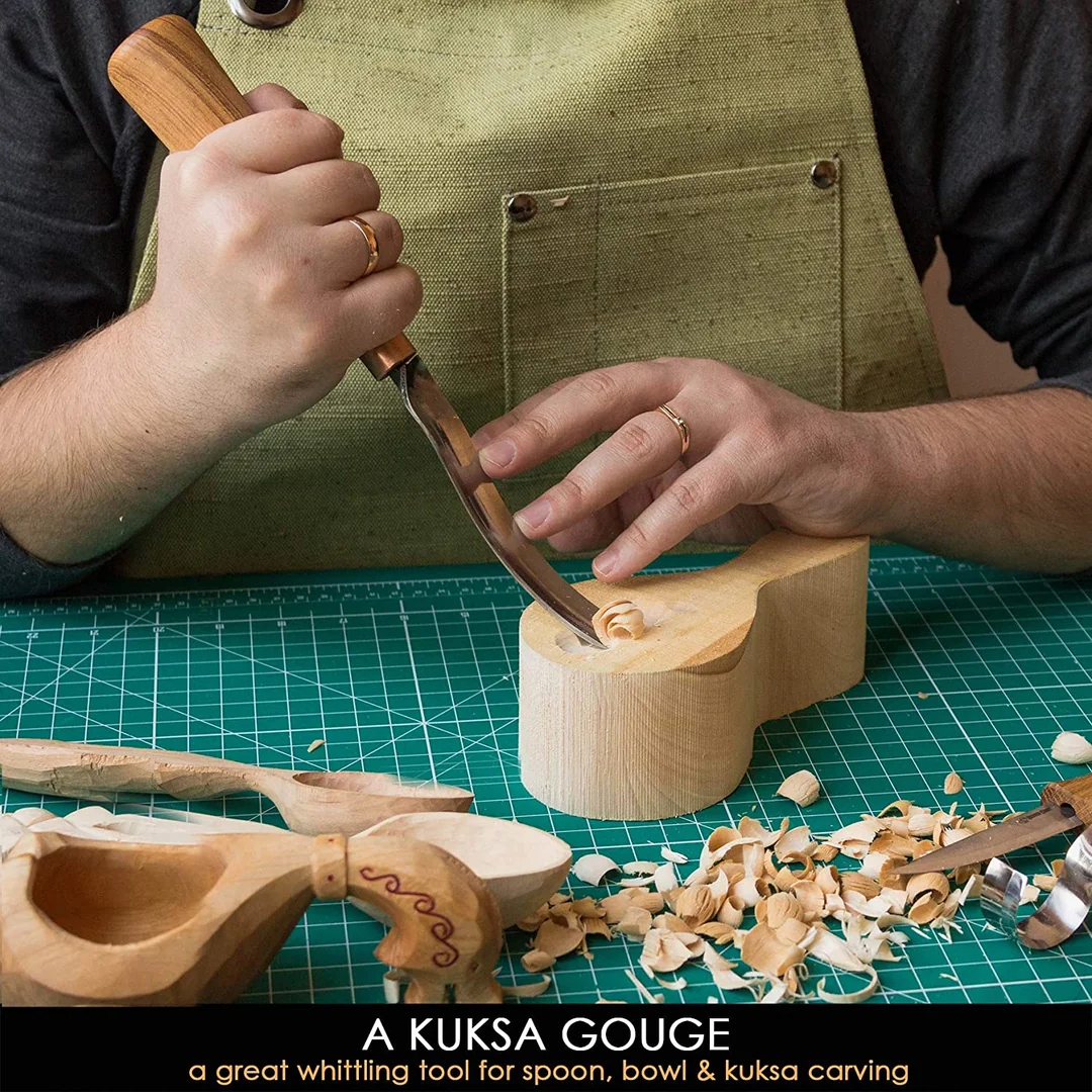 S14 - Set Unelte cu Dalta Curbata pt Sculptarea Lingurilor [9]