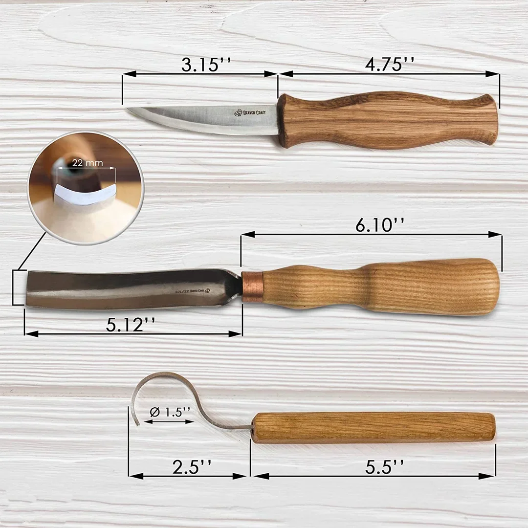 S14 - Set Unelte cu Dalta Curbata pt Sculptarea Lingurilor [4]