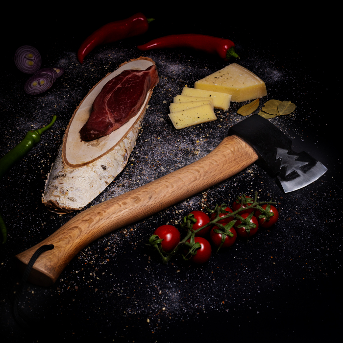 Toporisca SRV06, Gradina & Camping, Forjat Manual, Otel Carbon, Maner Fag, 34 cm [3]