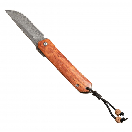Bricege - Briceag CMP02, Camping & Drumetie, Otel Damasc VG10 Core, Maner Lemn, 16.5 cm
