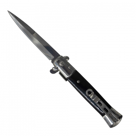 Bricege - Briceag Dagger02, Camping & Drumetie, Otel Inoxidabil 440, Maner Negru PVC, 22.5 cm