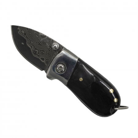 Bricege - Briceag Necker II, Camping & Drumetie, Otel Damasc VG10 Core, Maner Corn si Otel, 9 cm