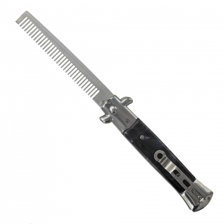 Accesorii - Briceag Pieptan AKC Alb, Inox 420, Maner Rasina, 23 cm