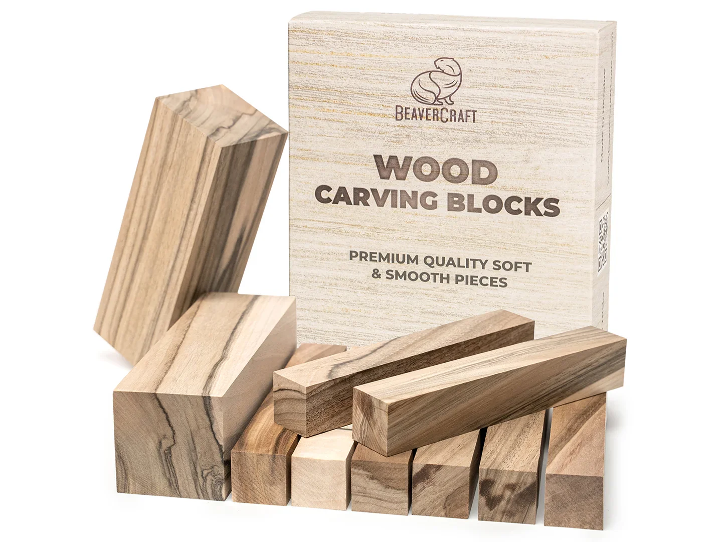 Cioplire si Sculptura - BW10 Walnut - Set 10 Blocuri din Lemn de Nuc pt Sculptat