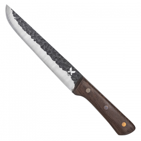 Cutite - Cutit Barracuda, Bucatarie & Camping, Finisaj Hammered, Otel 4Cr13, Maner Lemn Wenge, 26 - 29.5 cm