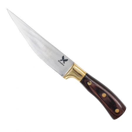 Cutit Bucatarie BTC, Otel 5Cr15 Molybdenum Vanadium, Maner Red Wood, Full Tang [0]
