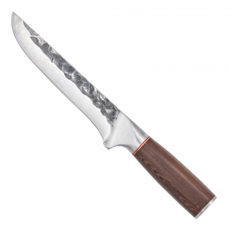Cutite Dezosat - Filetat - Cutit Trout III, Pescuit & Vanatoare, Finisaj Hammered, Otel 5Cr15, Maner Lemn Wenge, 29.5 cm