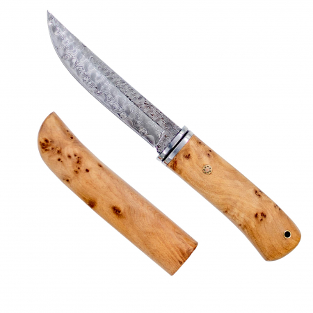 Cutit Warrior, Vanatoare & Bushcraft, Otel Damasc VG10, Maner Lemn Maslin, 21,5 cm [1]