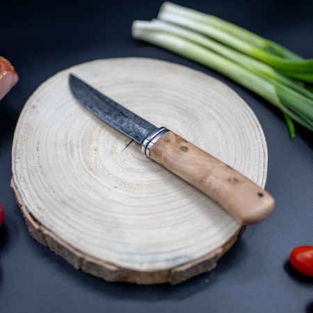Cutit Warrior, Vanatoare & Bushcraft, Otel Damasc VG10, Maner Lemn Maslin, 21,5 cm [6]