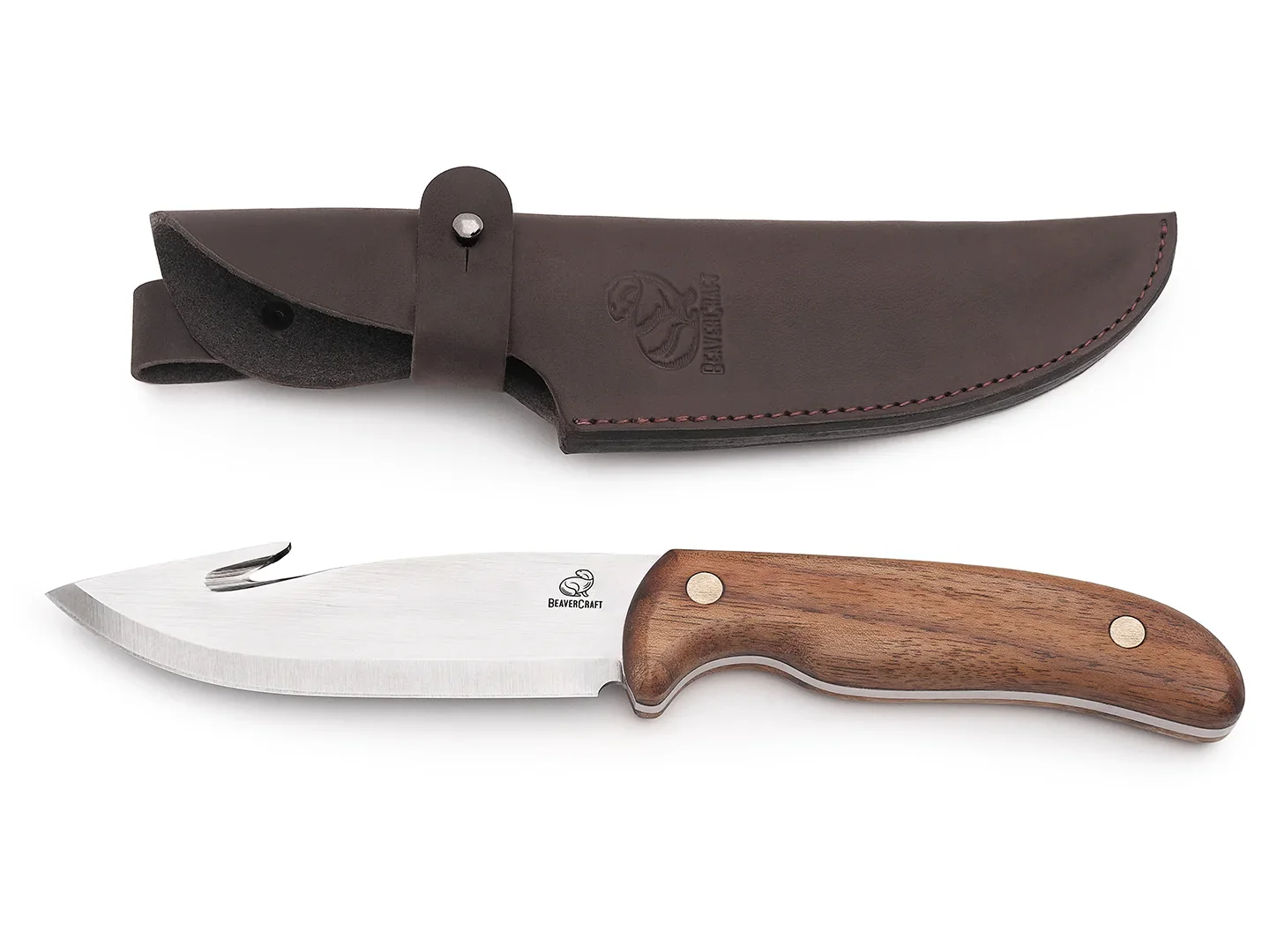 Cutite Bushcraft - GTK1 – Cutit pentru Eviscerare, Teaca din Piele, 25 cm