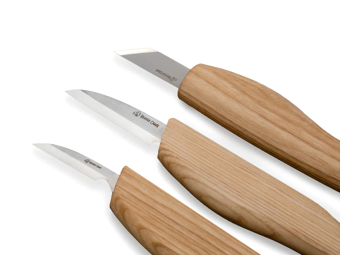 Cioplire si Sculptura - S12 - Set de 3 Cutite, Sculptura in Lemn pt Incepatori