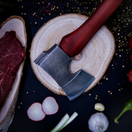 Toporisca SRV01, Gradina & Camping, Forjat Manual, Otel Carbon, Maner Fag, 42 cm [2]