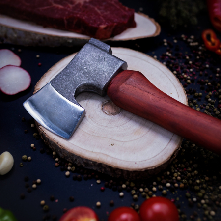 Toporisca SRV01, Gradina & Camping, Forjat Manual, Otel Carbon, Maner Fag, 42 cm [4]