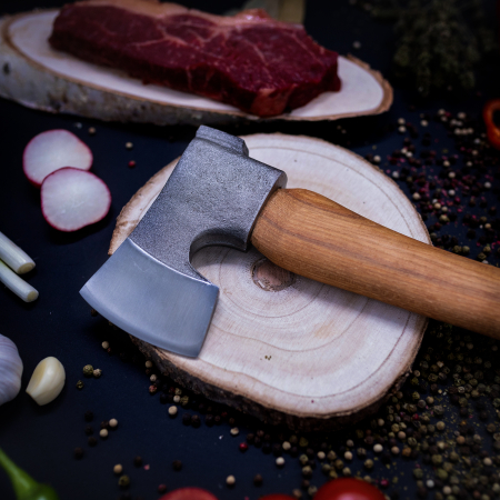 Toporisca SRV01, Gradina & Camping, Forjat Manual, Otel Carbon, Maner Fag, 42 cm [2]