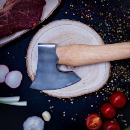 Toporisca SRV02, Gradina & Camping, Forjat Manual, Otel Carbon, Maner Fag, 42 cm [2]