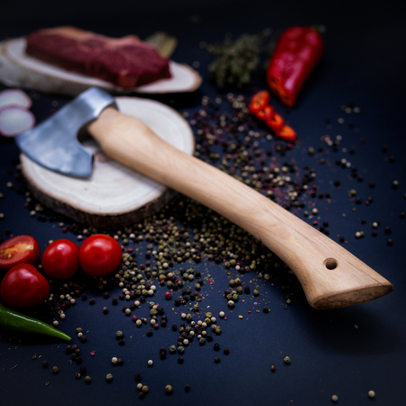 Toporisca SRV02, Gradina & Camping, Forjat Manual, Otel Carbon, Maner Fag, 42 cm [4]