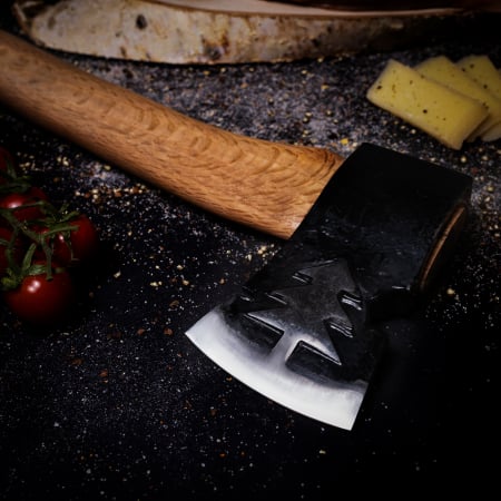 Toporisca SRV06, Gradina & Camping, Forjat Manual, Otel Carbon, Maner Fag, 34 cm [4]