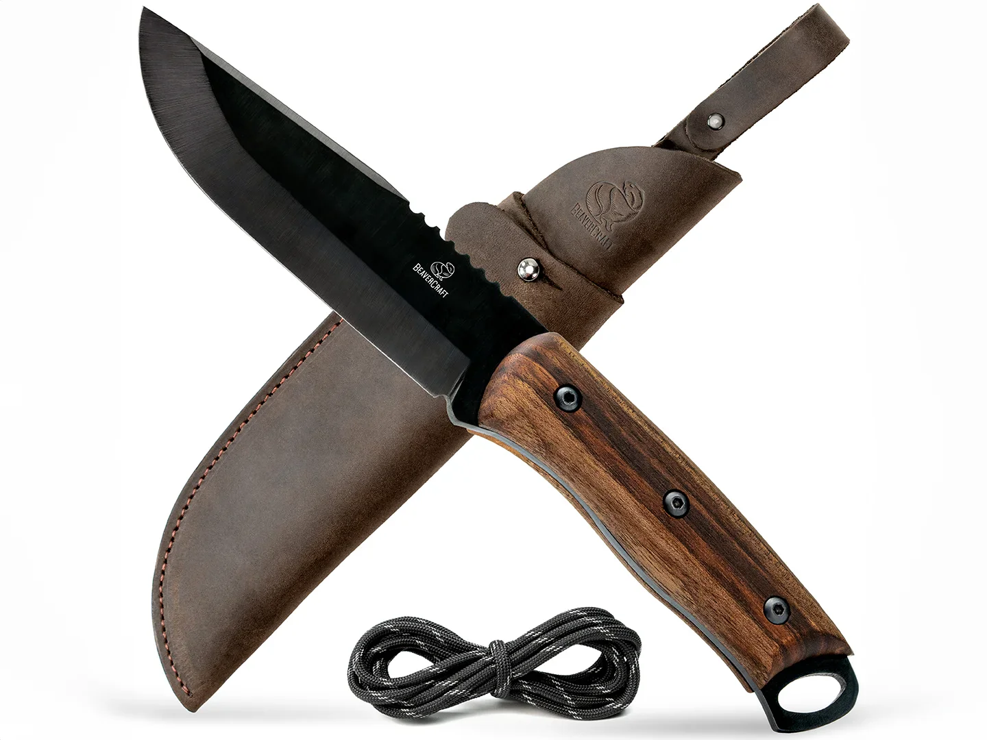 BSH4 Dusk – Нож Bushcraft, въглеродна стомана, дръжка от орех, кожена кания, 25 см