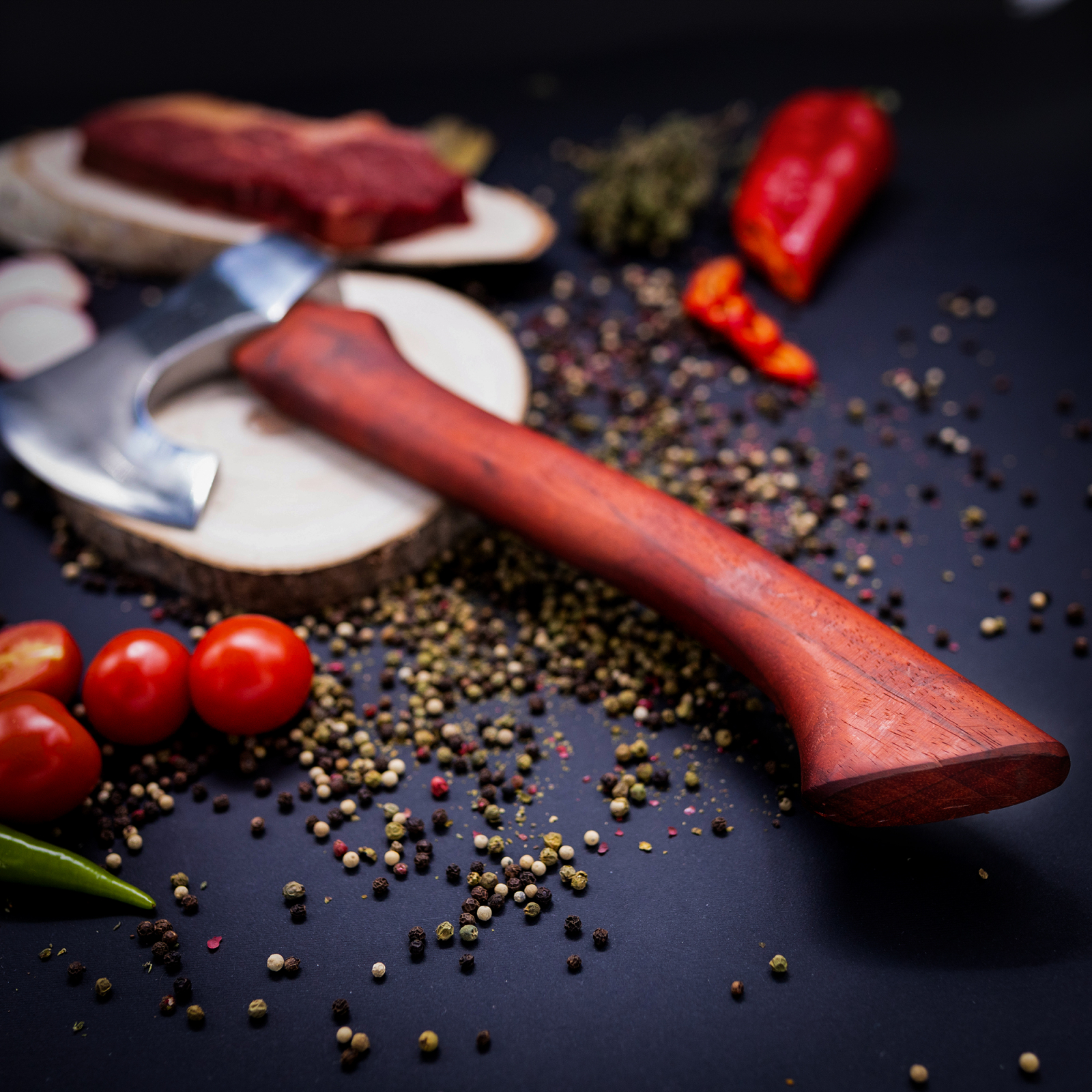 Hatchet SRV04, kert és kemping, kézi kovácsolt, szénacél, bükk fogantyú, 42 cm [4]